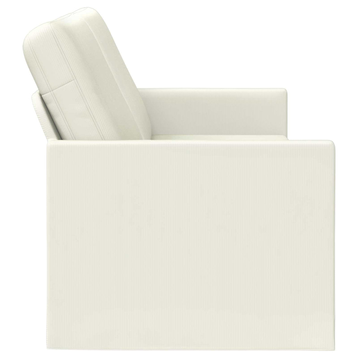 3 Seater Sofa Cream 220 x 81 x 82 cm Corduroy Fabric