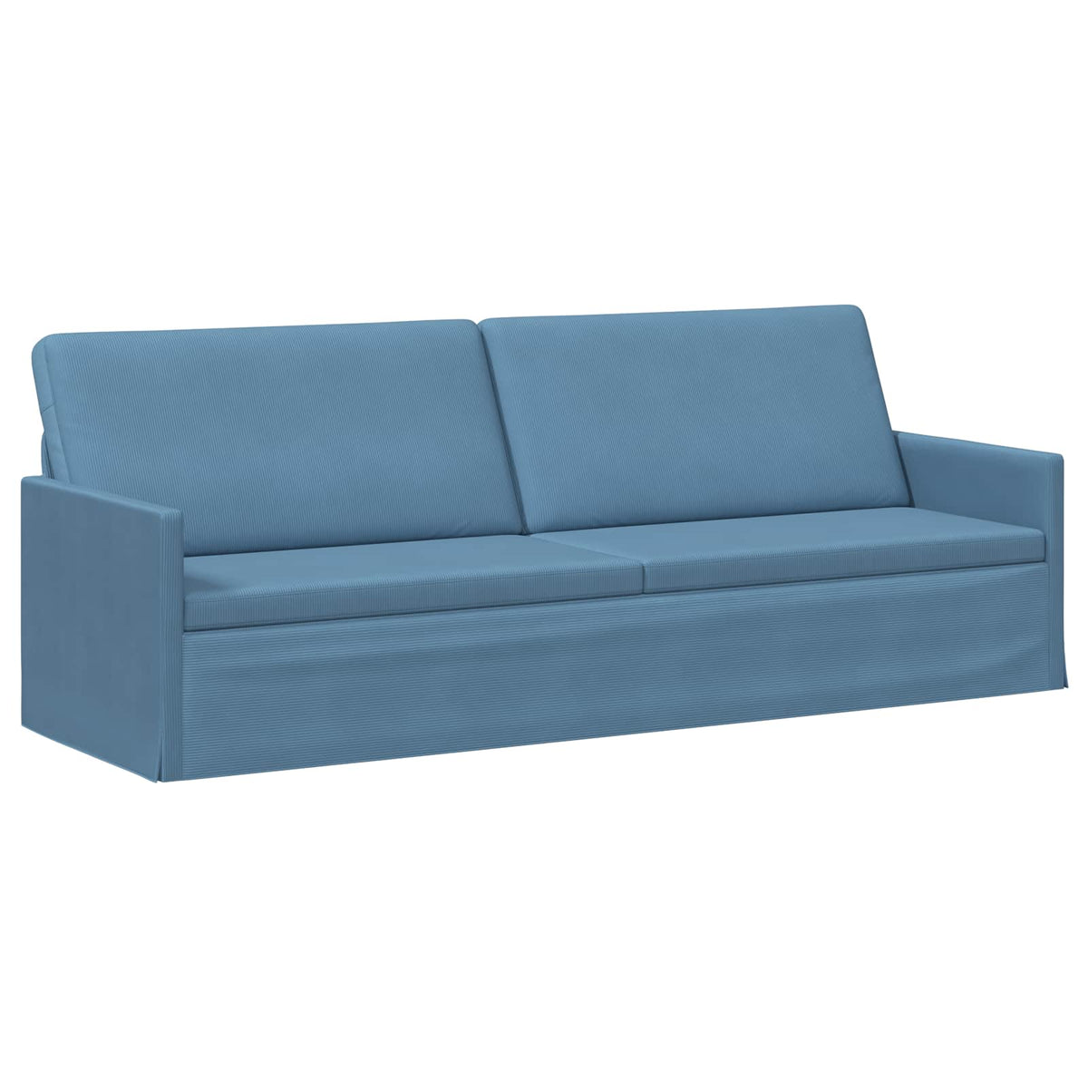 3 Seater Sofa Blue 220 x 81 x 82 cm Corduroy Fabric