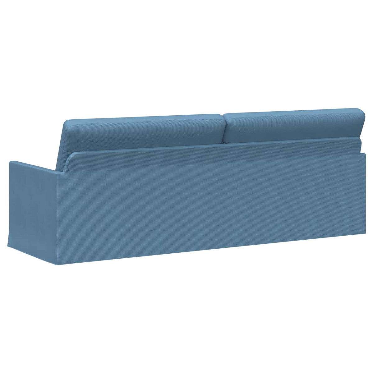 3 Seater Sofa Blue 220 x 81 x 82 cm Corduroy Fabric