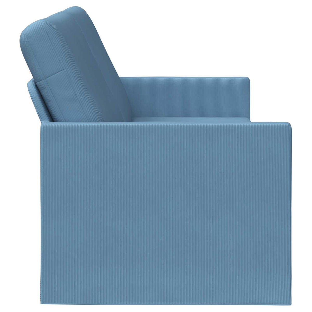3 Seater Sofa Blue 220 x 81 x 82 cm Corduroy Fabric