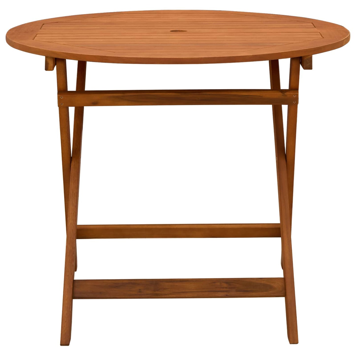 Folding Garden Table Brown Ø 35.43 x 29.53 in