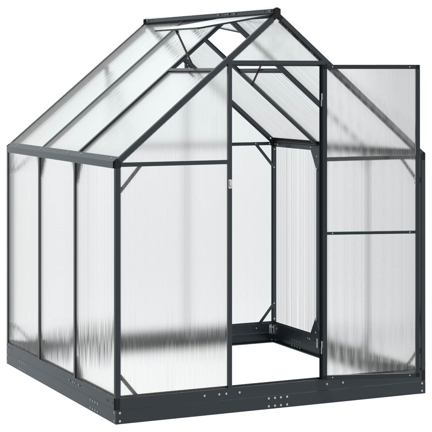Garden Greenhouse with Door Anthracite 72.24 x 72.24 x 81.50 in