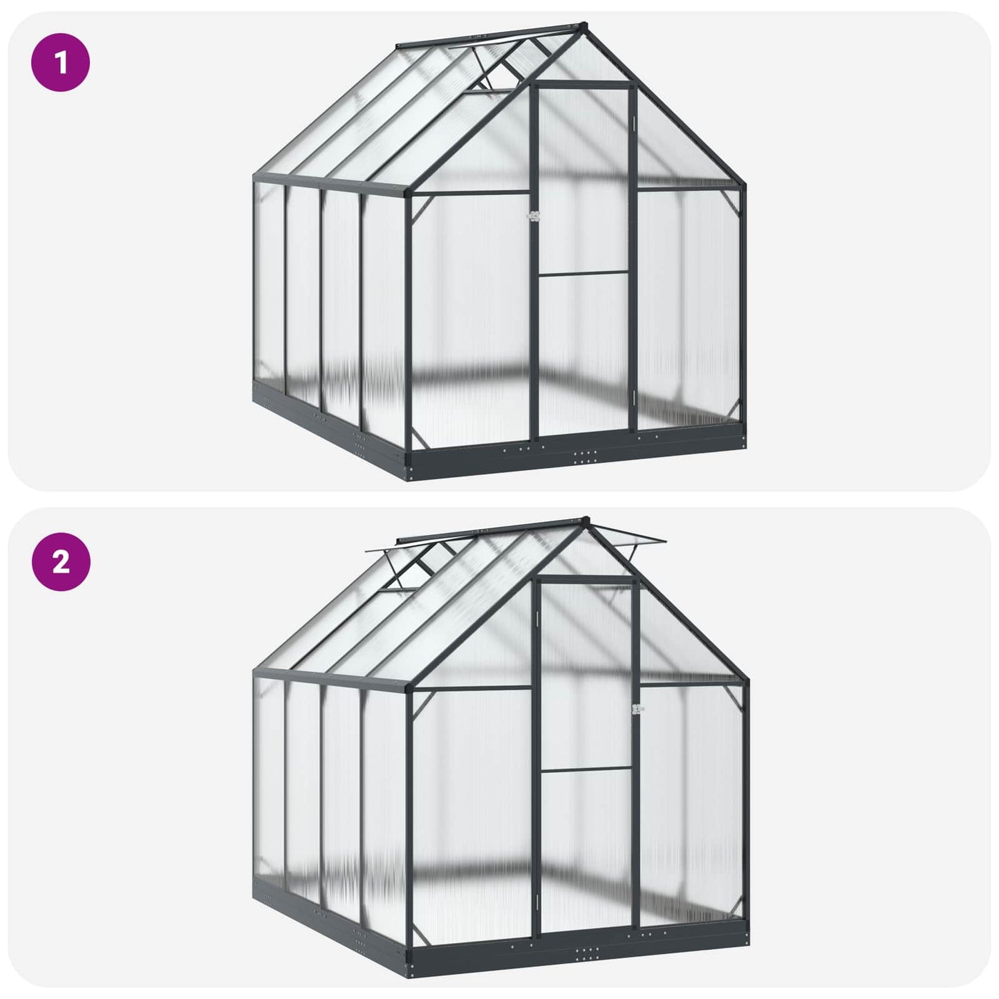 Garden Greenhouse Anthracite 72.2 x 95.8 x 81.5 inches