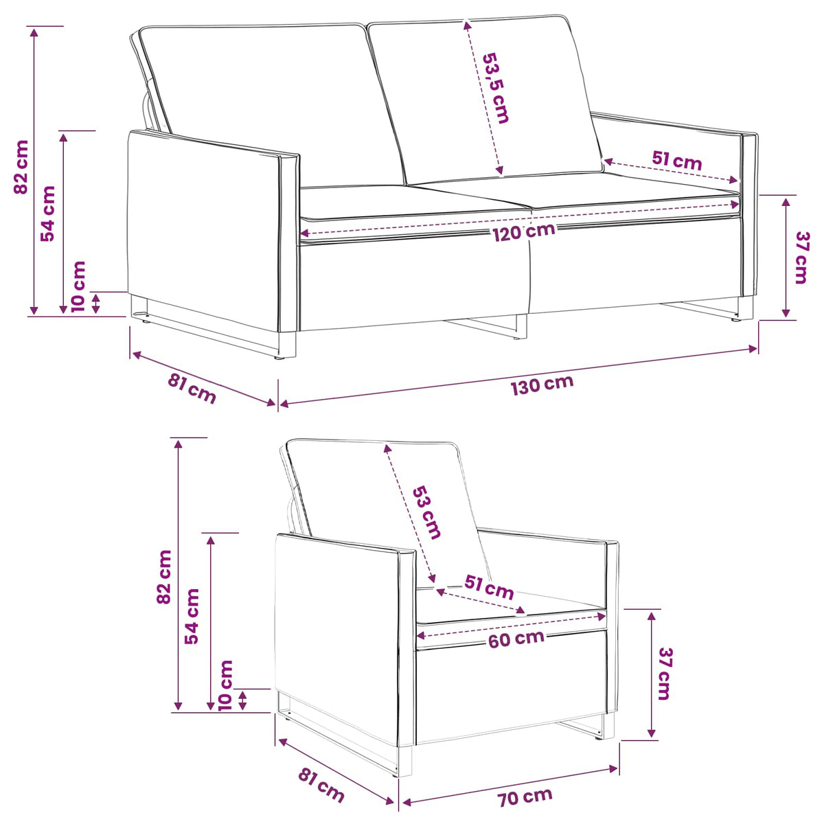 Sofa Set 2 pcs Light Grey Faux Suede Fabric