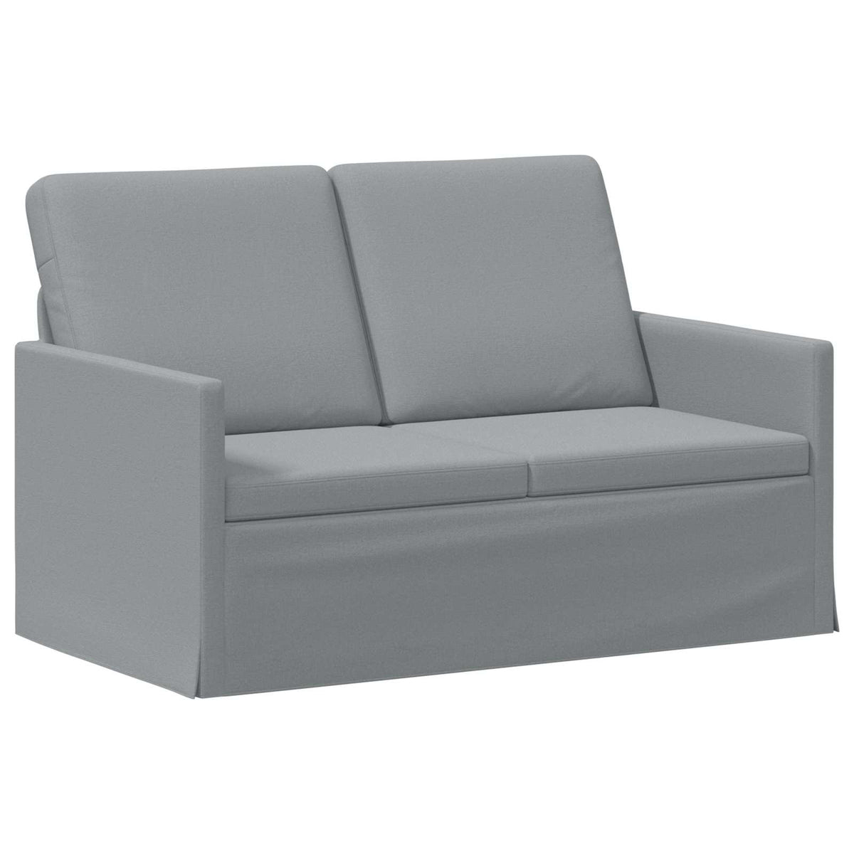 Sofa Set 2 pcs Light Grey Fabric