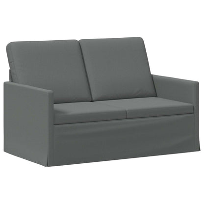 Sofa Set 2 pcs Dark Grey Fabric