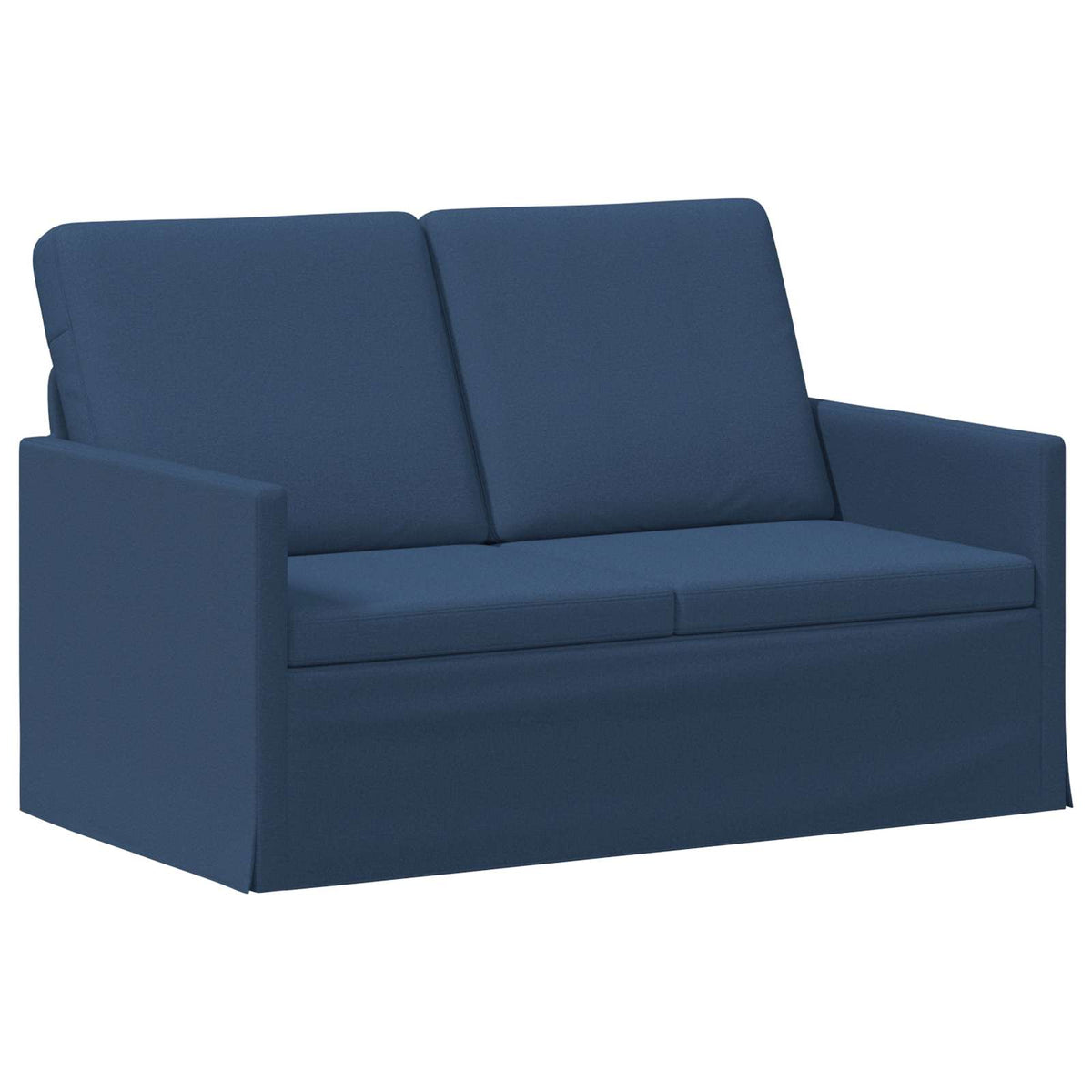 Sofa Set 2 pcs Blue Fabric