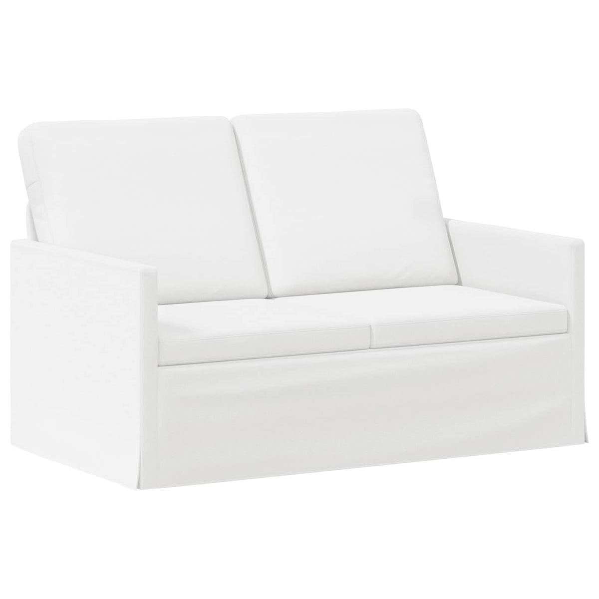 Sofa Set 2 pcs White Fabric