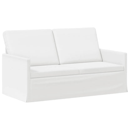 Sofa Set 2 pcs White Fabric