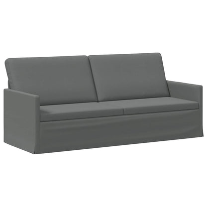 Sofa Set 2 pcs Dark Grey Fabric