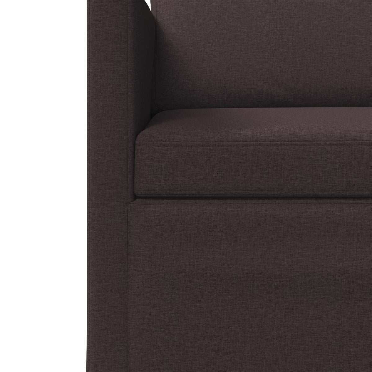Sofa Set 2 pcs Dark Brown Fabric