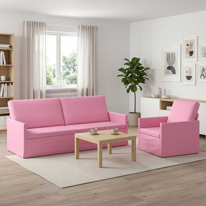 Sofa Set 2 pcs Pink Fabric
