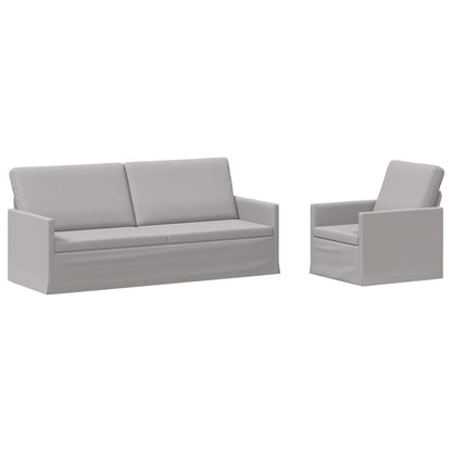 Sofa Set 2 pcs Cloud Grey Fabric