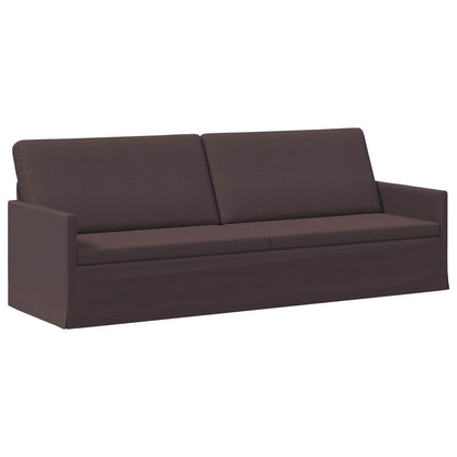 Sofa Set 2 pcs Dark Brown Fabric
