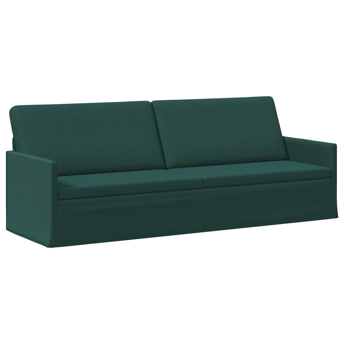 Sofa Set 2 pcs Dark Green Fabric
