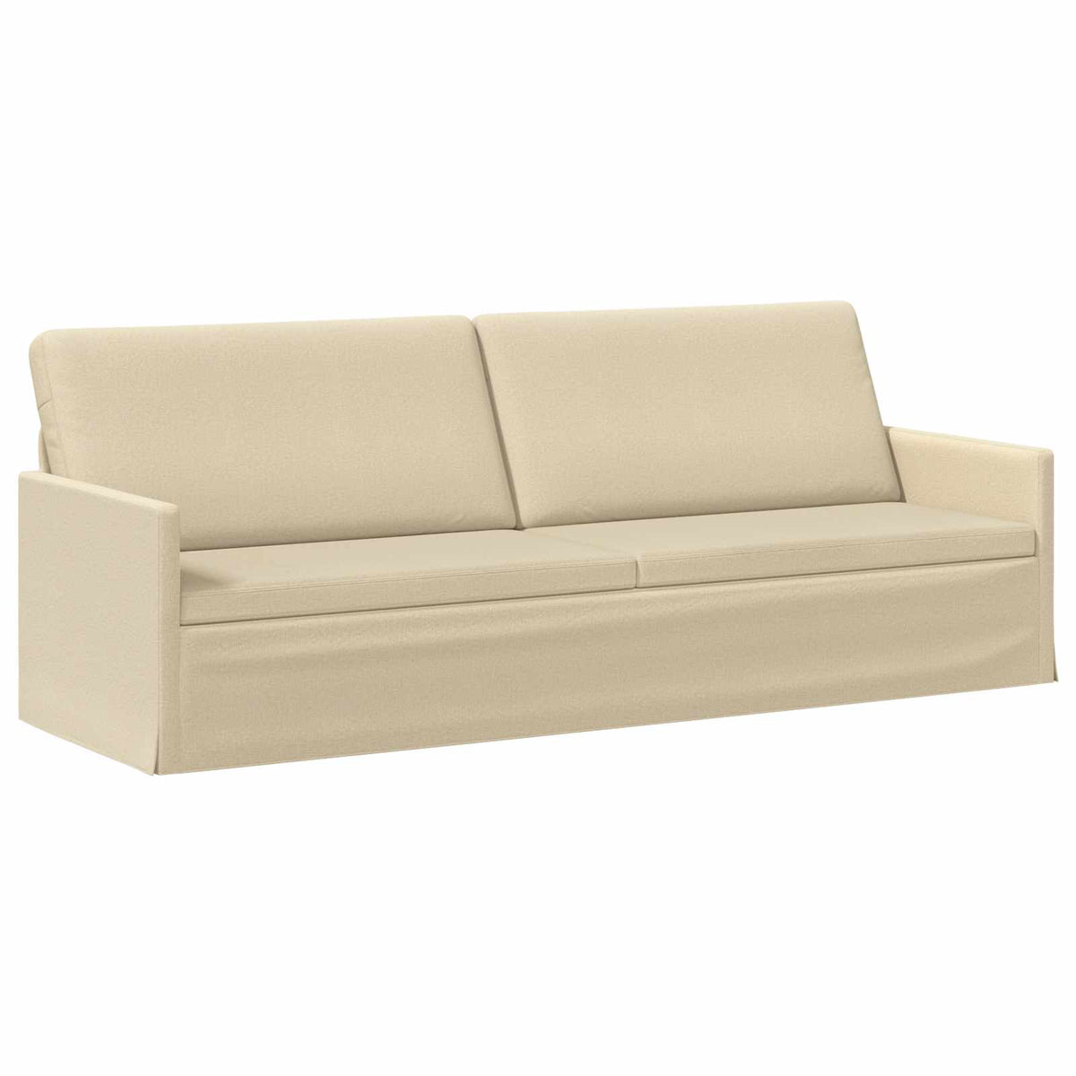 Sofa Set 2 pcs Cream Fabric
