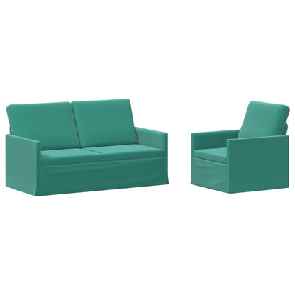 Sofa Set 2 pcs Turquoise Velvet