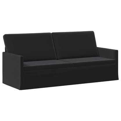 Sofa Set 2 pcs Black Velvet