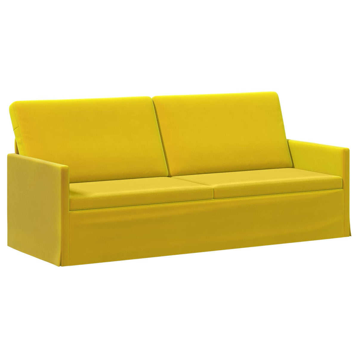 Sofa Set 2 pcs Yellow Velvet