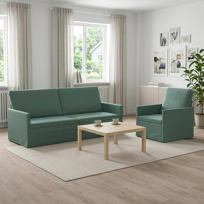 Sofa Set 2 pcs Sea Green Velvet