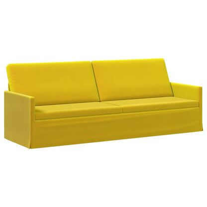 Sofa Set 2 pcs Yellow Velvet