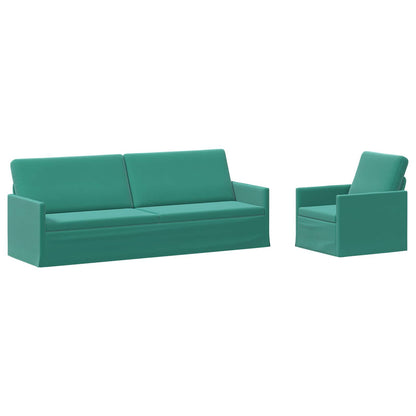 Sofa Set 2 pcs Turquoise Velvet