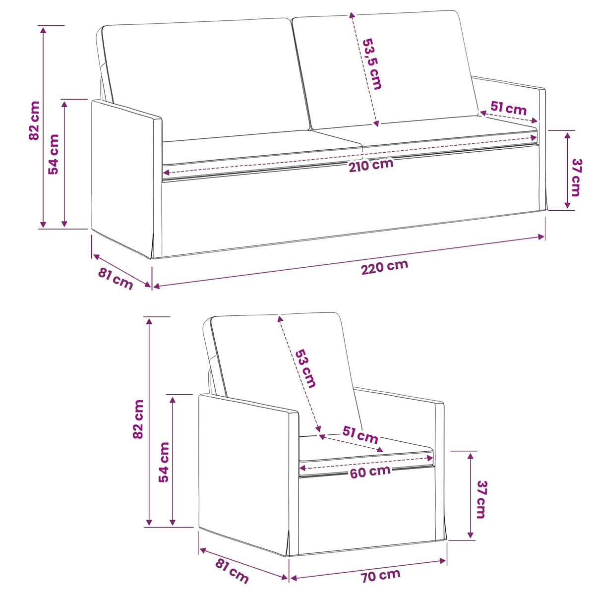 Sofa Set 2 pcs Turquoise Velvet