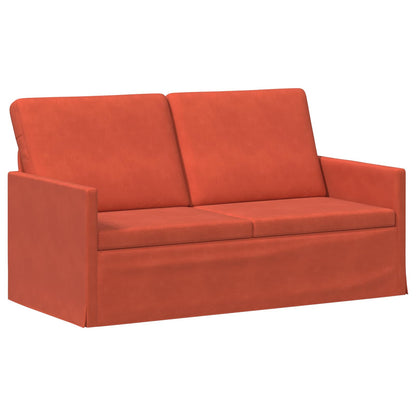Sofa Set 2 pcs Red Orange Corduroy Fabric