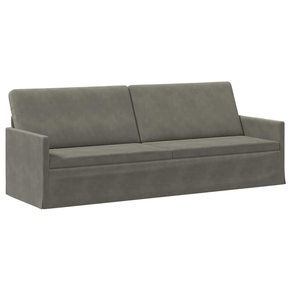 Sofa Set 2 pcs Light Grey Corduroy Fabric