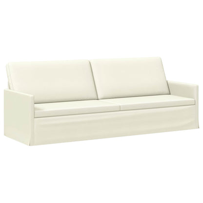 Sofa Set 2 pcs Cream Corduroy Fabric