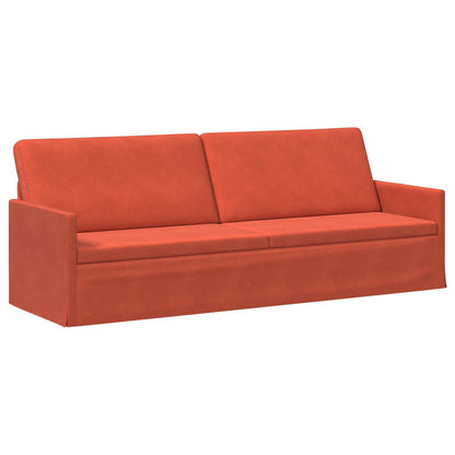 Sofa Set 2 pcs Red Orange Corduroy Fabric