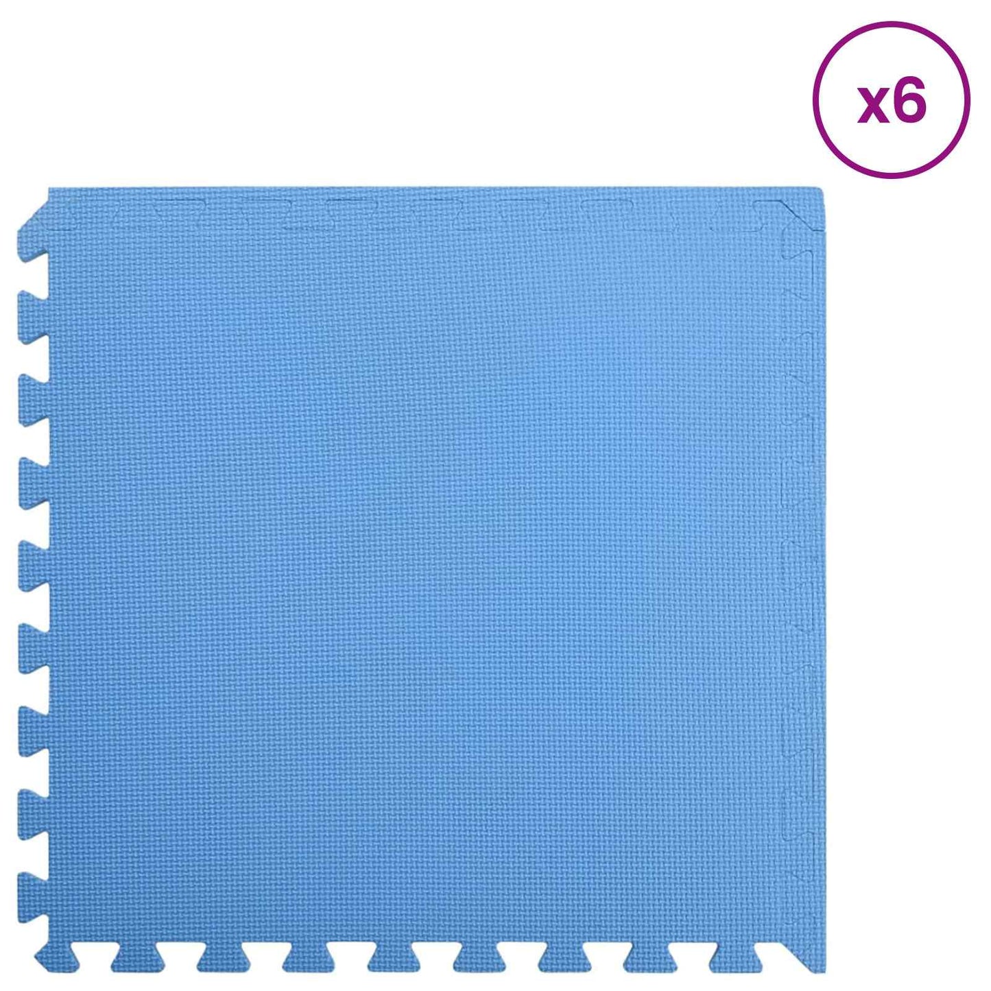Pool Ground Mat 6 pcs Blue 2.16 ㎡ EVA Foam