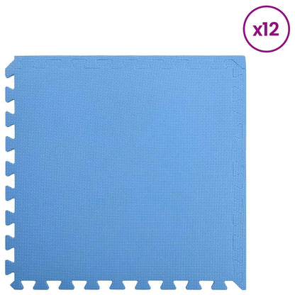 Pool Ground Mat 12 pcs Blue 4.32 ㎡ EVA Foam