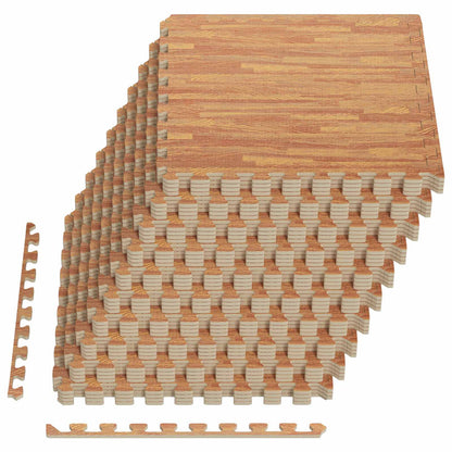Pool Ground Mat 40 pcs Wood 14.4 m² EVA Foam