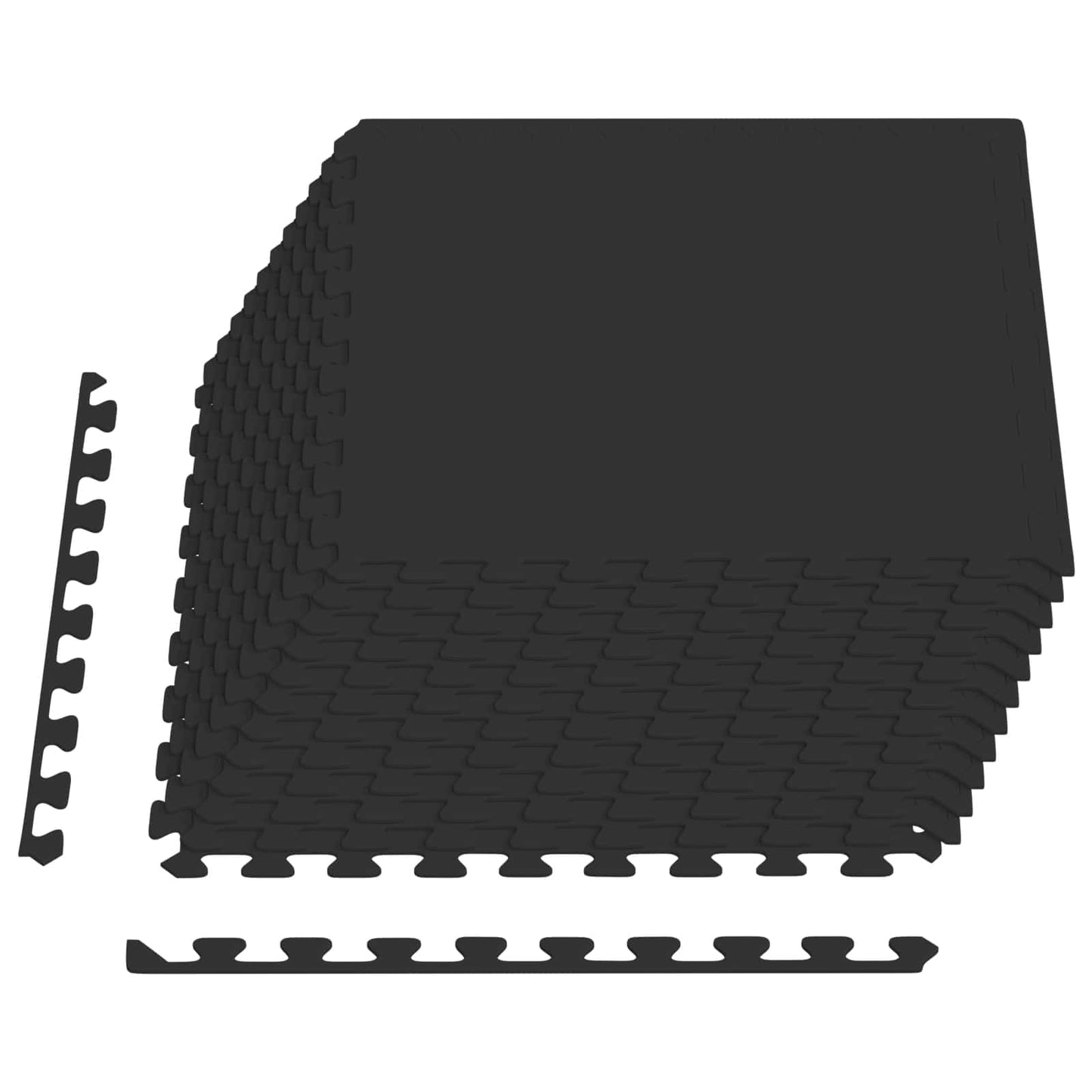 Pool Ground Mat 12 pcs Black 4.32 m² EVA Foam