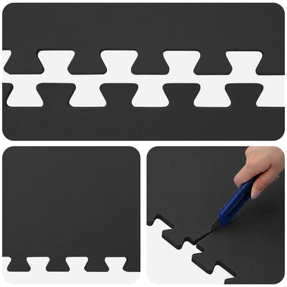 Pool Ground Mat 40 pcs Black 14.4 m² EVA Foam