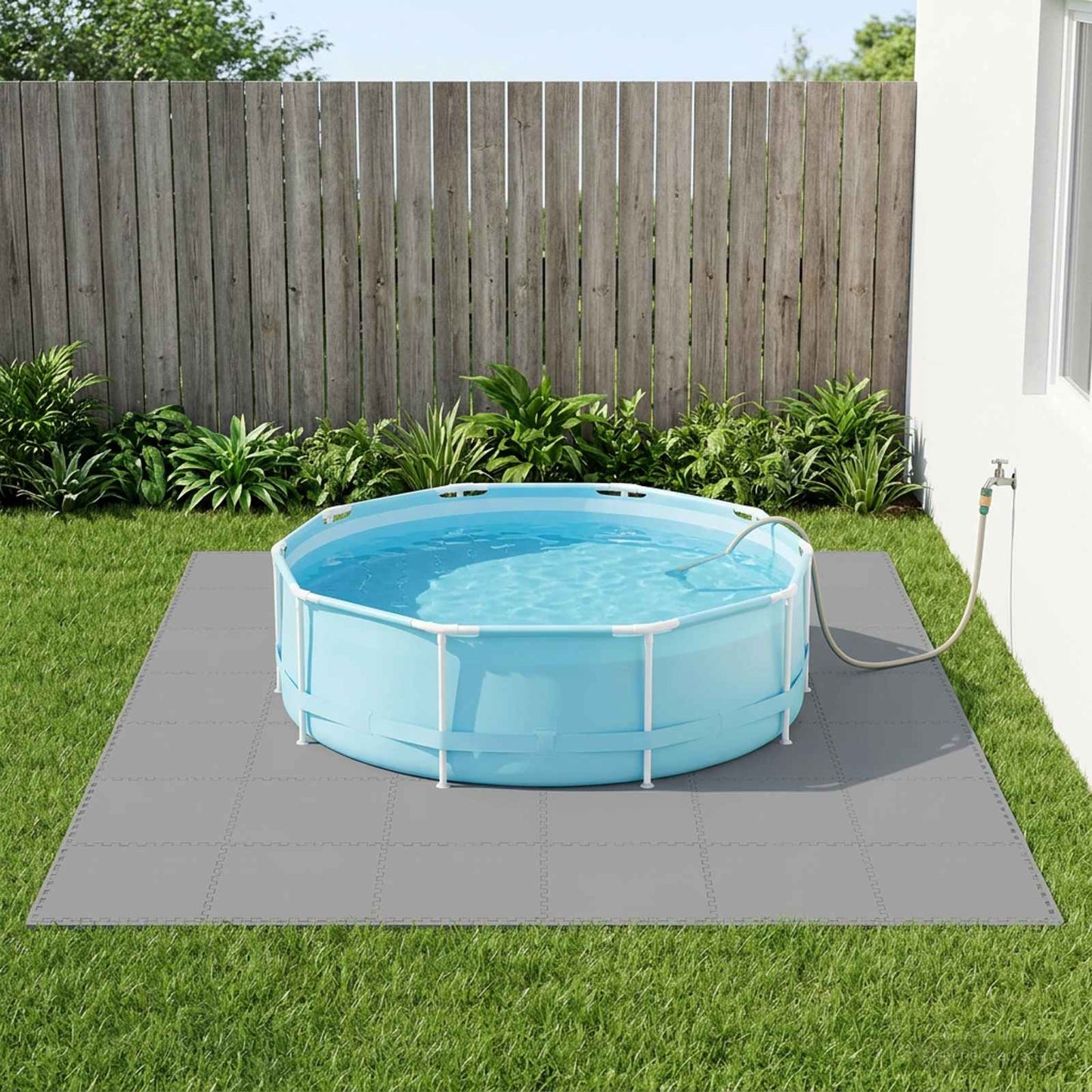 Pool Ground Mat 50 pcs Grey 18 m² EVA Foam