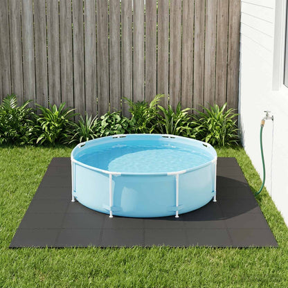 Pool Ground Mat 12 pcs Black 4.32 m² EVA Foam