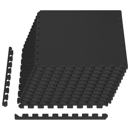 Pool Ground Mat 12 pcs Black 4.32 m² EVA Foam