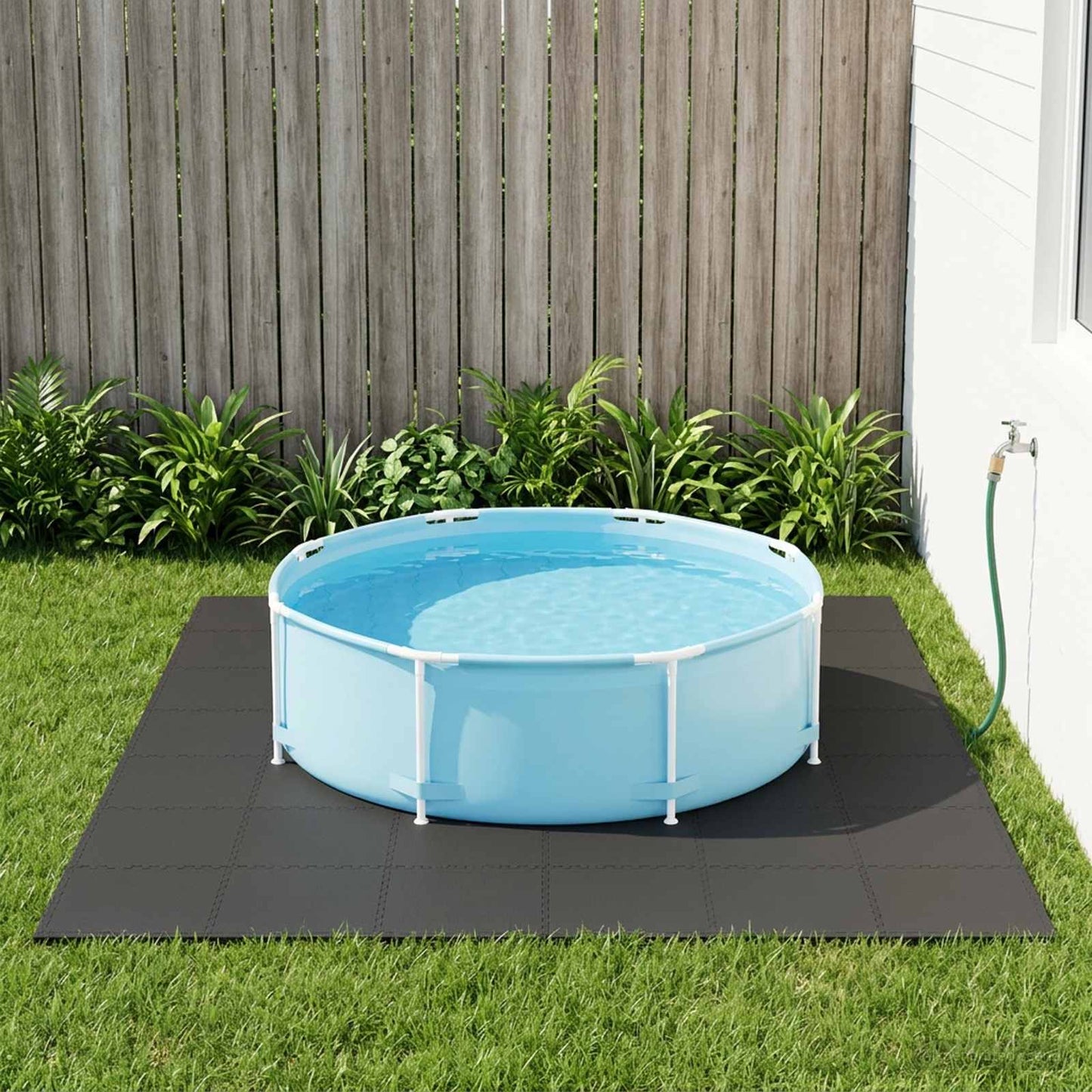 Pool Ground Mat 24 pcs Black 8.64 m² EVA Foam