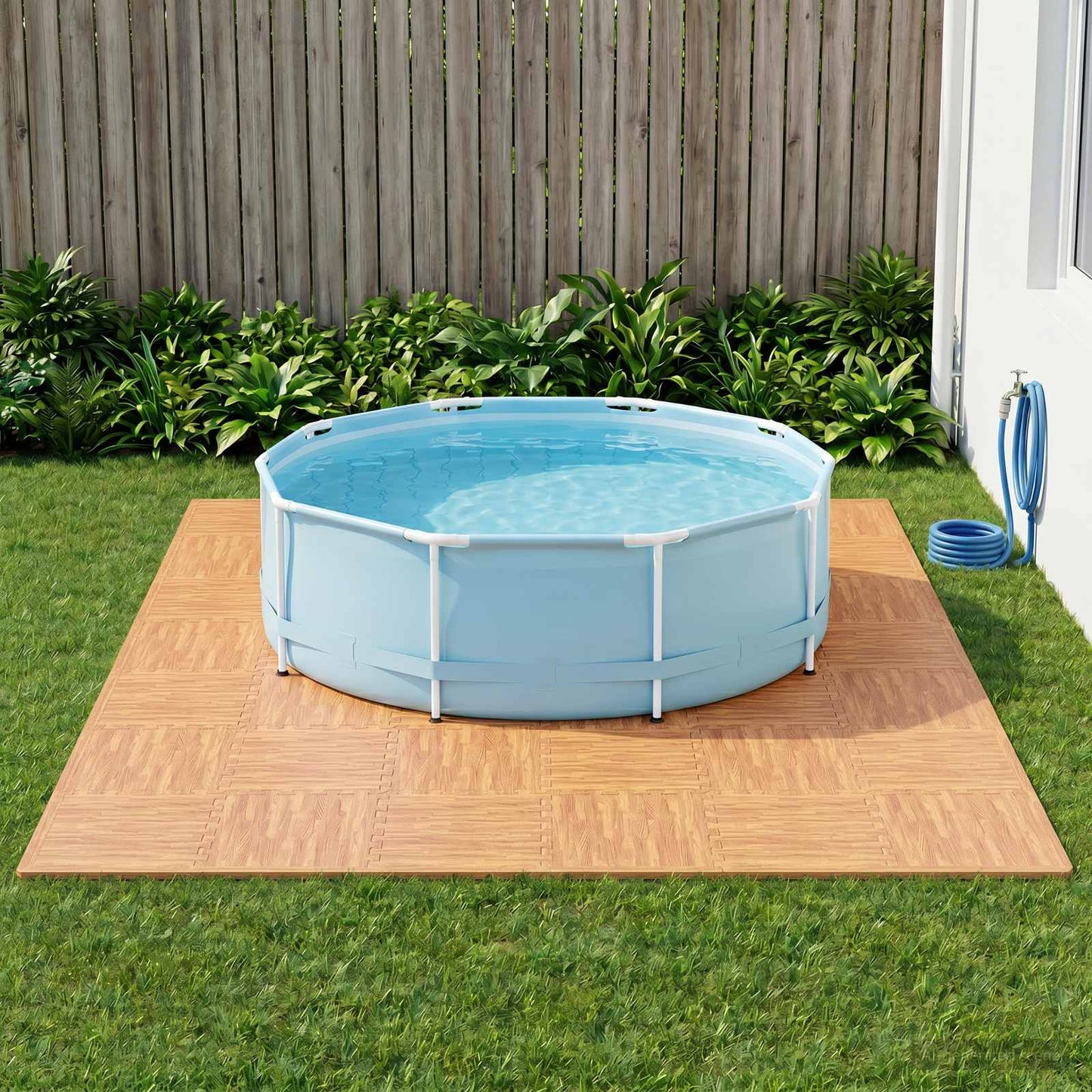 Pool Ground Mat 24 pcs Wood 8.64 m² EVA Foam