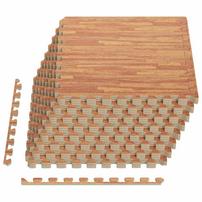 Pool Ground Mat 24 pcs Wood 8.64 m² EVA Foam
