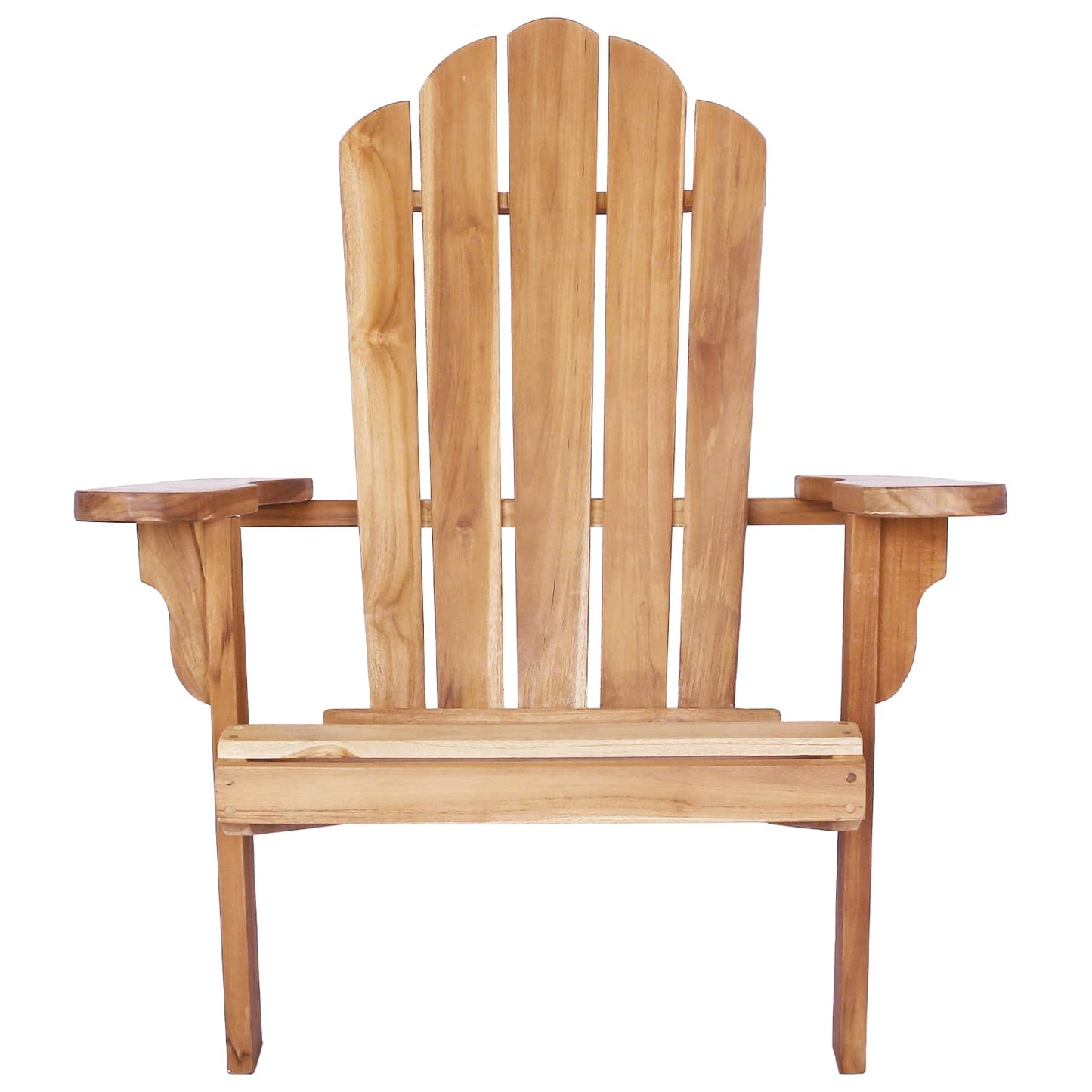 Garden Adirondack Chair Natural Solid Teak Wood