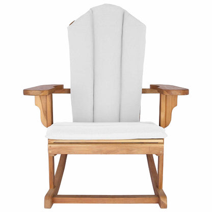 Garden Adirondack Rocking Chair Natural Solid Teak wood