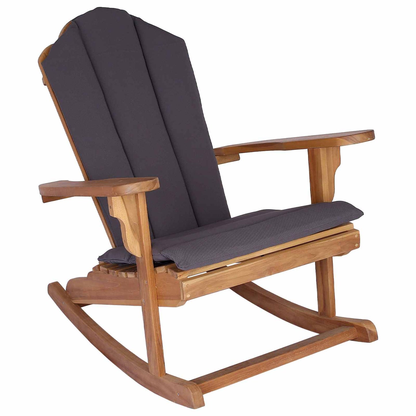 Garden Adirondack Rocking Chair Natural Solid Teak wood
