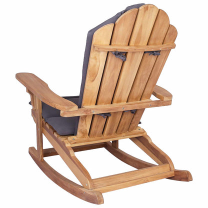 Garden Adirondack Rocking Chair Natural Solid Teak wood