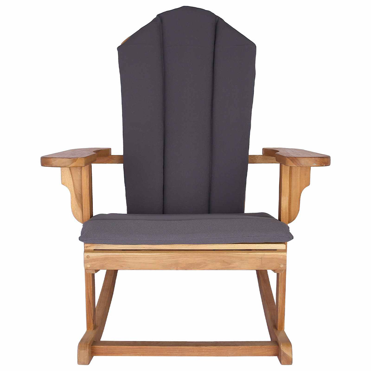 Garden Adirondack Rocking Chair Natural Solid Teak wood