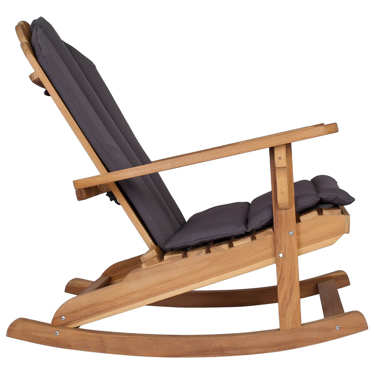 Garden Adirondack Rocking Chair Natural Solid Teak wood