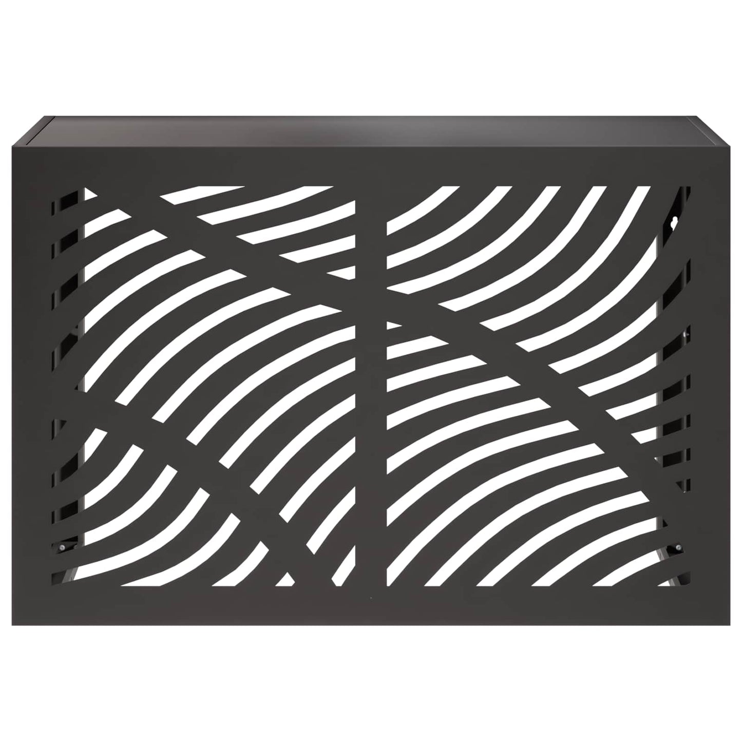 Air Conditioner Cover Black 90 x 40 x 60 cm Steel