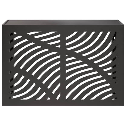Air Conditioner Cover Black 90 x 40 x 60 cm Steel